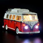 GEAMENT LED Lighting Kit Compatible With T1 Camper Van Bus - for Creator Expert 10220 Model (Building Set Not Included)