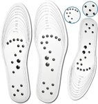 CRENTILA Memory Foam Acupressure Magnetic Comfort Insoles with Foot India Height Increase Device & Improve Health for Men and Women (1 Pair, MultiColor)