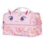 NOHOO Kids Lunch Bag, Insulated lunch bag Cooler Reusable Bilayer Lunch box tote for Women, Girls, Men, Boys, Schools, Offices, Work, Travel, Picnic,Party(Unicorn)