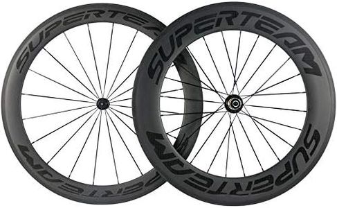 Superteam 700c Carbon Bicycle Wheel Front 60mm Rear 88mm Clincher Wheelset with Transparent Decal