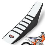 fewfuss Gripper Rubber Dirt Bike Seat Cover - Universal Soft Seat Cover for Most Dirt Bike Motorcycle White