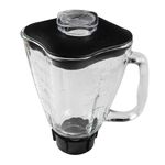 HQRP Glass Square Replacement Blender Jar Set Compatible with Oster Osterizer Blender Models, 6-Cup, 1.75L Pitcher, 0.46 Gallon Capacity