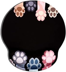 AOKSUNOVA Alfombrilla de ratón con reposamuñecas con cojín de gel, diseño de gato