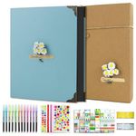 HASTHIP® DIY Scrapbook Photo Album Kit, Anniversary Gift for Couple Special, Our Adventure Scrapbook with Pens, Washi Tapes, Stickers, 60 Pages Hardcover 8.5x11 Inches Scrapbooking Photo Album