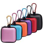 SUNMNS 6 Pieces Headphone Case Earphone Storage Bags Compatible for Wireless Beats Bose Earbuds, Airpods, Bluetooth Sport Headphone with Carabiners