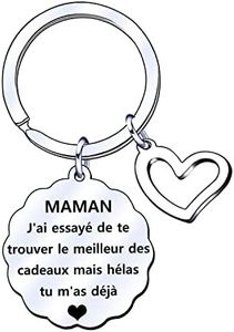 GUOYU Maman Porte-clés Maman Cadeau Forme Fille Fils, Cadeau de fête des Mères, Cadeau Anniversaire pour Maman Mere (1) (1)