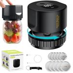 PANGEGE Mason Jar Vacuum Sealer, Best mason jar sealer, Mason genie,Vp06 Plus Mason Vacuum jars, Electric Vacuum Sealer for Jars, Mouth and Regular Mason Lids, One Button, Seals All kinds of lids