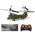 JOYARCH S026H Dual-Blade Transport RC Helicopter, 2.4G 3-Channel Gyro Stabilized Remote Control Military Aerocraft Model, Army Helicopter Toys for Kids and Military Fans