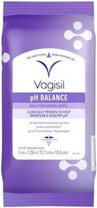 Vagisil pH Balance Daily Freshening Wipes for Feminine Hygiene in Resealable Pouch, Gynecologist Tested & Hypoallergenic, 20 Wipes (Pack of 1)