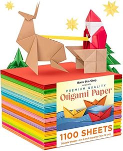 Origami Paper - 1100 Sheets - Double Sided 6x6 inches Origami Squares - 15 Vibrant Colors - Origami Set for Kids - Easy Fold Origami Papers for Arts & Crafts - Quality Paper Origami Sheets