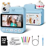 Kids Instant Camera for 3-12 Years Old Kids Toddlers Childrens Boys Girls Toy Christmas Birthday Gifts 3.0 Inch Screen 14MP / 1080P HD Video Camera Baby Instant Print Digital Camera