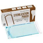 1000 Self Sealing Sterilization Autoclave Pouch, 5.25 Inches x 10 Inches, Paper Blue Film, 5 Boxes of 200 Pouches