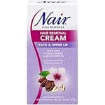 Nair Hair Removal Cream for Face & Upper Lip with Sweet Almond Oil and Baby Oil, 57-g