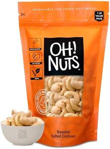 Cashews Roasted Salted | 1 lb | Oven Dry Roasted Cashews | Packed in New York Zip-Seal Bag for Exceptional Freshness by Oh Nuts