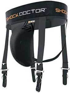 Shock Doctor Hockey Garter Supporter Jock Strap with Cup Pocket (Cup Not Included)