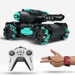 Gesture-Controlled RC Tank for Kids | 4WD 360° Rotating Remote Control Car | Water-Bullet Shooting Toy, Glove & Remote Control | Birthday Gifts for Boys and Girls Ages 6-12