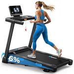 MERACH Foldable Treadmill with Incline, Treadmills for Home Foldable, 6% Incline Treadmill for Heavy People, 0.8-12km/H Walking Pad for Home & Office, Save Space, LED Display, APP