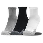 Under Armour Unisex UA Heatgear Quarter 3pk, trainer socks; compression socks