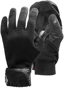 Black Diamond Wind Hood Gridtech Gloves - Black, x Small