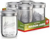 SEWANTA Wide Mouth Mason Jars 16 oz