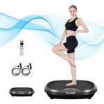 EILISON 3D Vibration Plate Exercise Machine for Weight Loss- Whole Body Workout Vibration Fitness Platform w/Loop Bands - Home Training Equipment for Recovery, Wellness, Shaping (Fitpro Black)