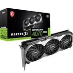 MSI GeForce RTX 4070 SUPER 12G VENTUS 3X OC Gaming Graphics Card - 12GB GDDR6X, PCI Express Gen 4, 192-bit, 3x DP v 1.4a, HDMI 2.1a (Supports 4K & 8K HDR)