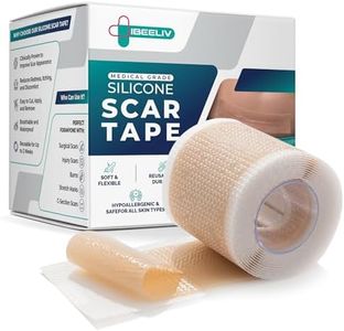 Silicone Scar Tape for Surgical Scars: Medical Grade Scar Gel Sheets for C-Section Tummy Tuck Recovery and Treatment – Reusable Scar Strips for Keloid Burn Acne Scars Removal (1.6'' x 60''Roll-1.5M)
