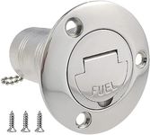 ISURE MARINE Boat Fuel Deck Fill/Filler with Keyless Cap 1-1/2" Marine Mirror- Polished 316 Stainless Steel Hardware for Boat Yacht Caravan 1-1/2" 38mm