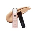 MagicMinerals AirBrush Foundation by Jerome Alexander – 2pc Set with Airbrush Foundation and Kabuki Brush - Spray Makeup with Anti-aging Ingredients for Smooth Radiant Skin - Fair