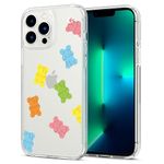 Spigen Cyrill Ultra Hybrid | iPhone 13 Pro Max Case | Transparent Pattern Print Design iPhone 13 Pro Max Back Cover | TPU+Poly Carbonate - Gummy Bears
