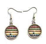 Book Stack Earrings, Library Gifts 