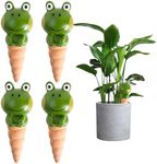 Lotvic Plant Watering Globes, 4 Pcs Plant Watering Bulbs, Cute Frog Self Watering Globes, Automatic Plant Waterer, Plant Watering Devices, Self Watering System for Indoor Outdoor Plants (Cute Frog)