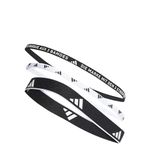 adidas Unisex Multiple Width Training Headbands 3 Per Pack, Black/White, M