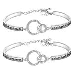 PLITI Funny Short Tall Friend Gifts BFF Matching Bracelet Set Of 2 Every Tall Girl Needs a Short Best Friend Bracelet For Friend Bestie Sisters Birthday Jewelry Gifts (Short tall girl br setCA)