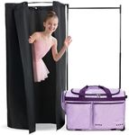 Fanwoli 28" Dance Bag with Rack and Dressing Room | Shine-Bright Collection | 360° Privacy Curtain | Ideal Competition Duffle Bag for for Dancer Cheerleader Little Princess (Including Curtain)