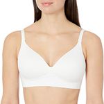 Warners Women's Benefits Allover-Smoothing Bliss Wireless Lightly Lined Convertible Comfort Bra Rm1011w, Classic White, 40B