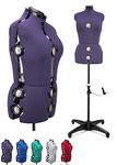 Beyond Your Thoughts Female Adjustable Mannequin Dummy Dress Form with 13 Dials for Sewing Dressmaking Tailors Mannequin Display Costume Purple for 8-14