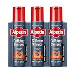 Alpecin C1 Caffeine Anti Hair Fall Shampoo 3x250ml | Scalpe Shampoo for Hair Fall Control | Natural Hair Growth Shampoo Strengthen Hair Growth and Reduces Hair Loss