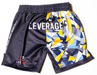 Leverage Kids Jiu-Jitsu BJJ MMA Shorts - Nogi Grappling Kickboxing Muaythai Surfing Summer Holiday Shorts (UK, Age, 12 Years, 15 Years, Regular, Ochre)