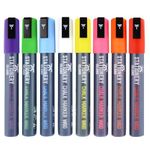 STATIONERY ISLAND Chalk Pens for blackboard, Liquid Chalk Markers for Chalkboard and Glass, Wipeable Chalk pens for Window Drawing,8 Colours, Wet Erasble