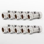 15mm Isolation Valves - Vancoco 10pcs Isolation Valves Compression Ends