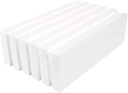 Juvale 6 Pack White Foam Sheets 1 Inch Thick, Polystyrene Rectangle Blocks for DIY Crafts, Art Supplies, Packing (12x4 Inches)