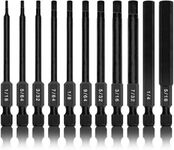 Neiko 01147A Allen Wrench Drill Bits, 11-Piece Hex Drill Bit Set, SAE Sizes 1/16" to 5/16", Magnetic Hex Head Bits, 3" Quick Release Shanks, S2 Steel, Compatible with Power Drills and Impact Drivers