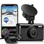 Dash Cam Front and Rear 4K & 1080P 【Built with WIFI & GPS】 (Single Front 4K), 3 Inch Touch Screen Dual Dash Car Camera, Driving Recorder with Night Vision, 24H Parking Monitor