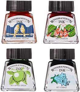 Winsor & Newton W&N-Set di 4 inchiostri da Disegno, Toni vibranti, 14ml