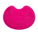 Sigma Beauty Makeup Brush Cleaner Mat – Sigma Spa Express Silicone Makeup Brush Cleaning Mat with Suction Cups for Cleaning Makeup Brushes, Compact Design Fit for Any Travel Makeup Kit (Pink)