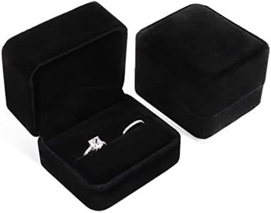iSuperb Set of 2 Unit Classic Velvet Couple Double Ring Box Earring Jewelry Case Gift Boxes