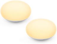 EASZZZ Baby Night Light, Nursery Night Lamp for Breastfeeding, Soft BPA FREE Silicone Touch Night Lamp, Eye Caring, Easy Flip Design, Stepless Dimming, 2-Pack