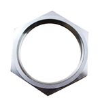 DERNORD Cast Pipe Fitting Stainless Steel 304 Hex Locknut NPT Female (1" (Pack of 1))