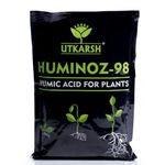 UTKARSH Huminoz-98 Humic Acid (98%) for Plant | Plant Fertilizer for Potted Plants | Plant Growth Enhancer, Soil Conditioner, Improves Plant Root System | (Set of 1; 900 gm)